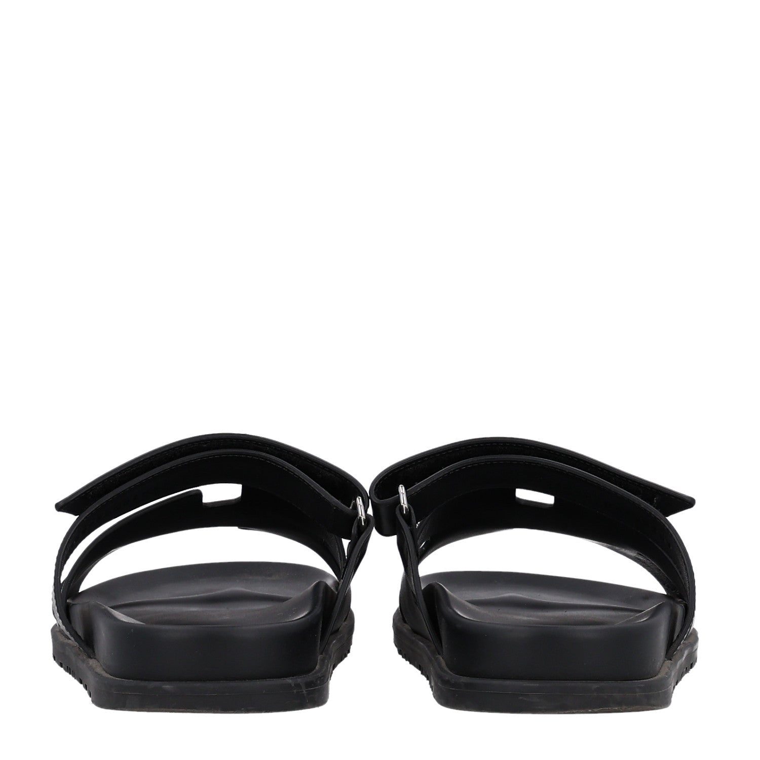 Hermes Calfskin Mens Chypre Sandals 42 Black 6 of 11