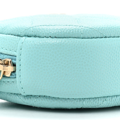 Chanel Caviar Quilted Zip Around Classic Coin Purse Light Blue 9 of 9