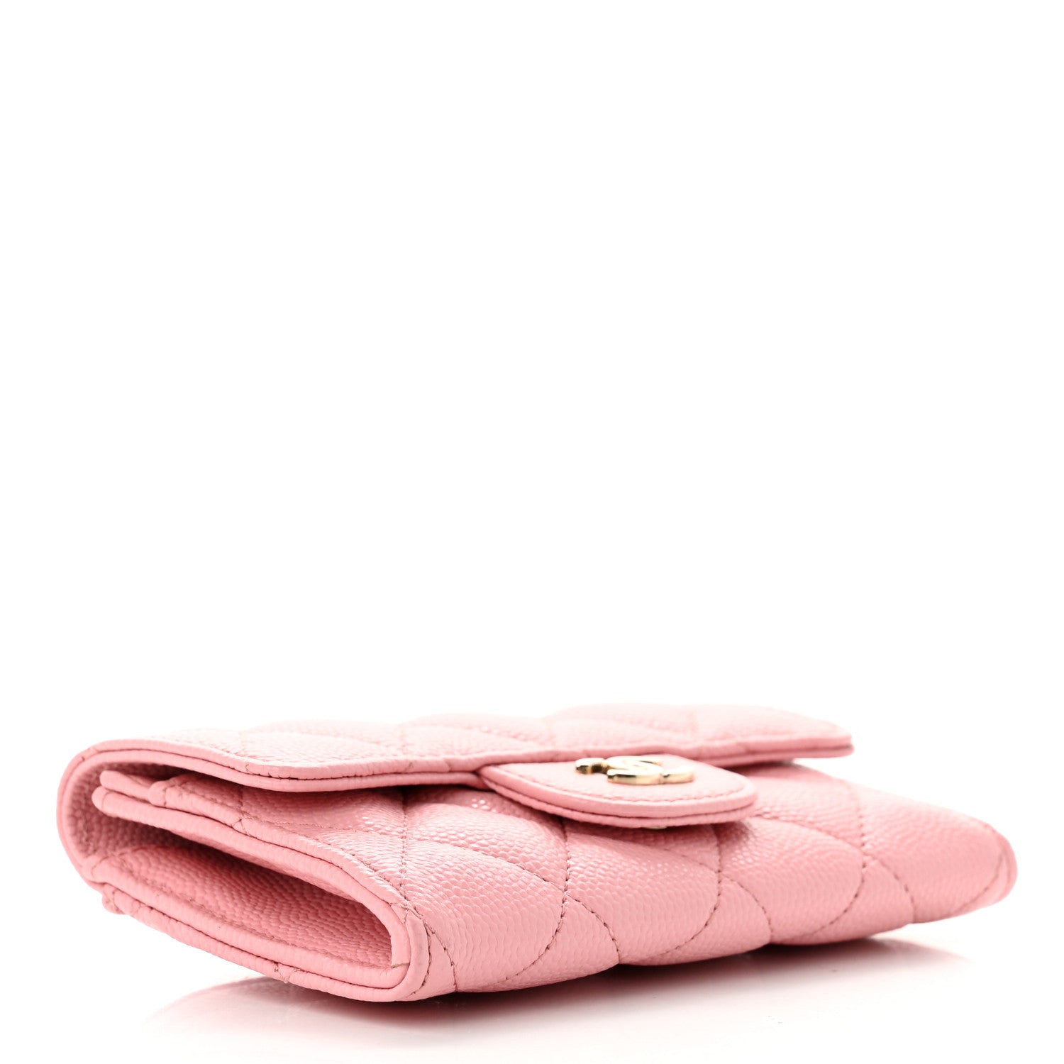 Chanel Caviar Quilted Flap Card Holder Wallet Light Pink 4 of 9