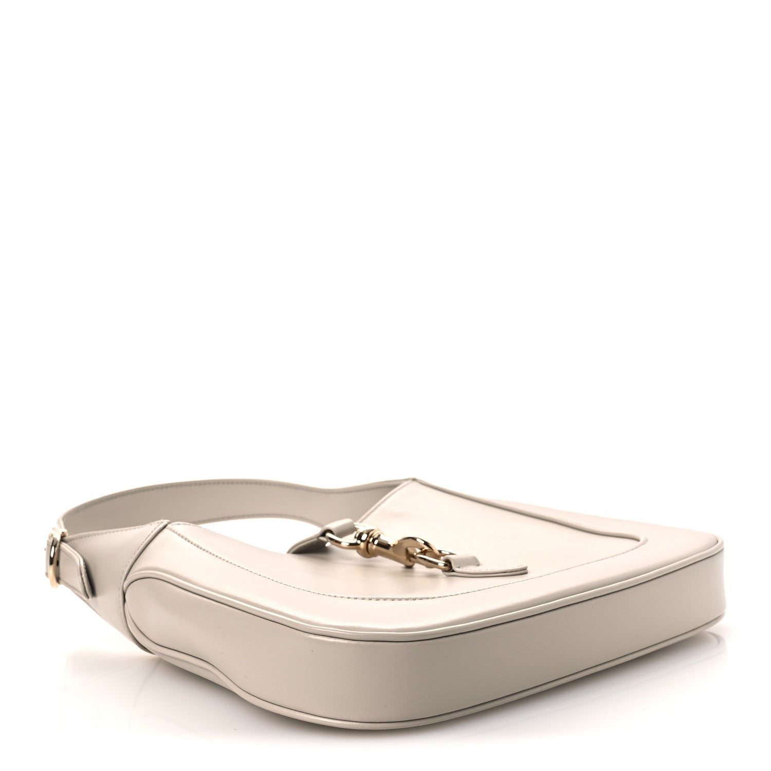 Gucci Ancora Calfskin Web Small Jackie Shoulder Bag Light Grey 4 of 11