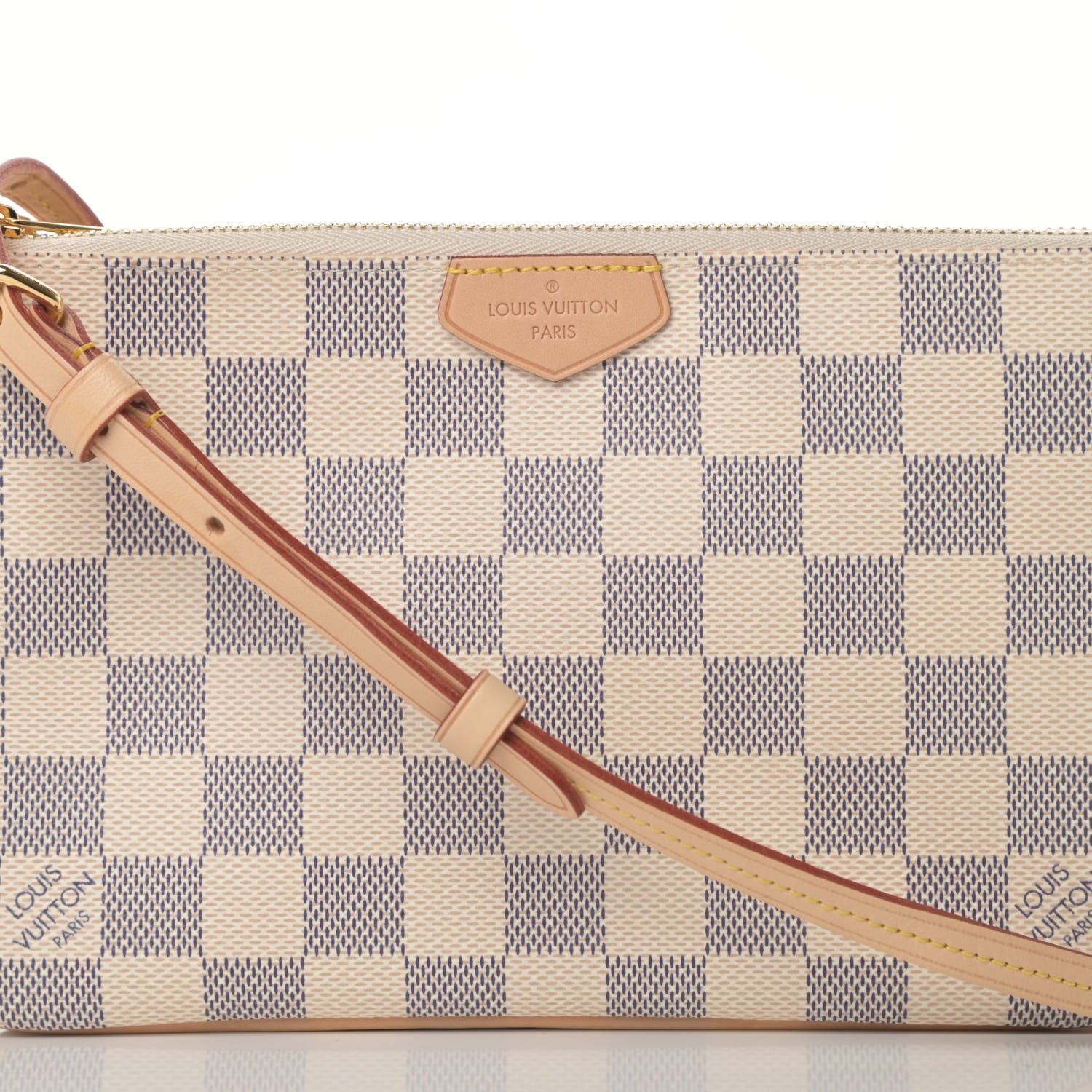 Louis Vuitton Damier Azur Double Zip Pochette 9 of 11