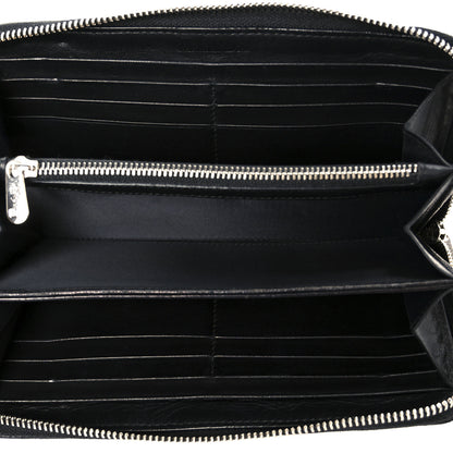Christian Dior Lambskin Cannage Lady Dior Zip Wallet Black 5 of 10