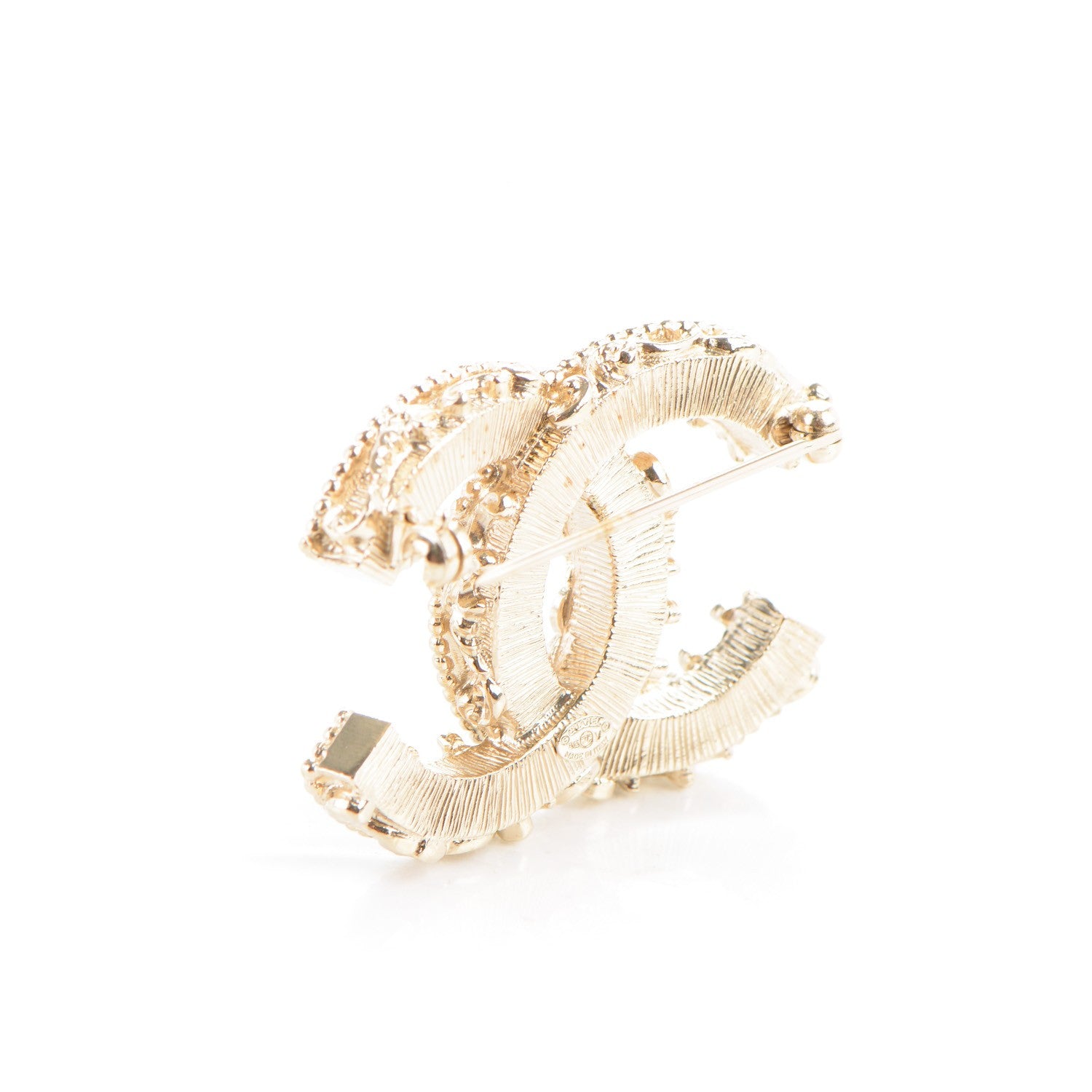 Chanel Enamel CC Baroque Brooch Black Gold 3 of 5