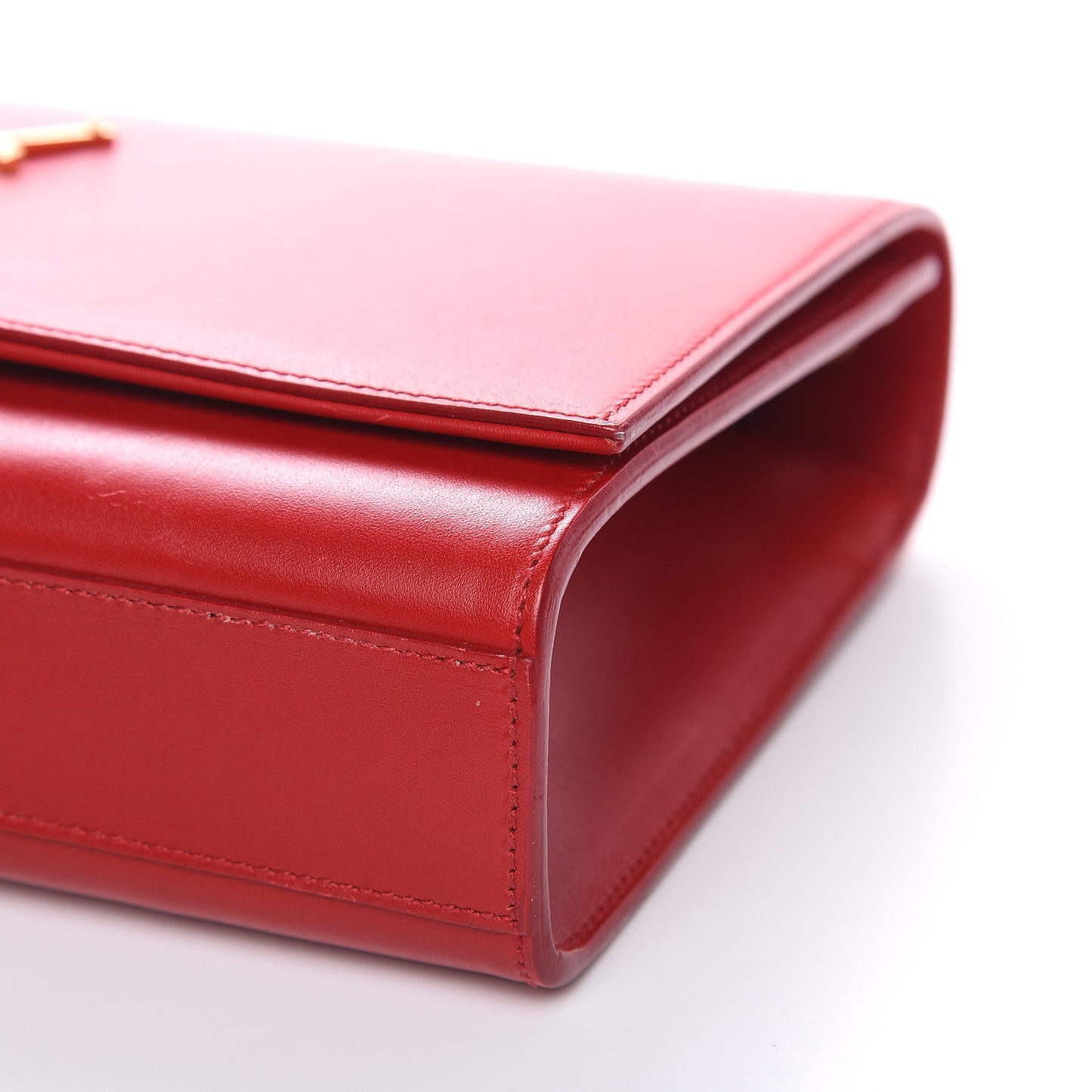 Smooth Calfskin Medium Classic Monogram Kate Tassel Satchel Lipstick Red
