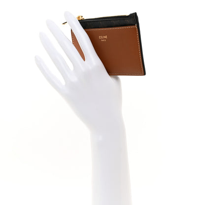 Celine Triomphe Canvas Zipped Card Holder Tan 2 of 10