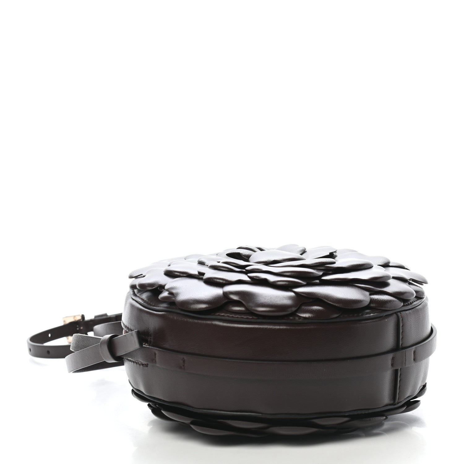 Valentino Garavani Nappa Atelier 03 Rose Edition Round Crossbody Bag Bitter Chocolate 4 of 9