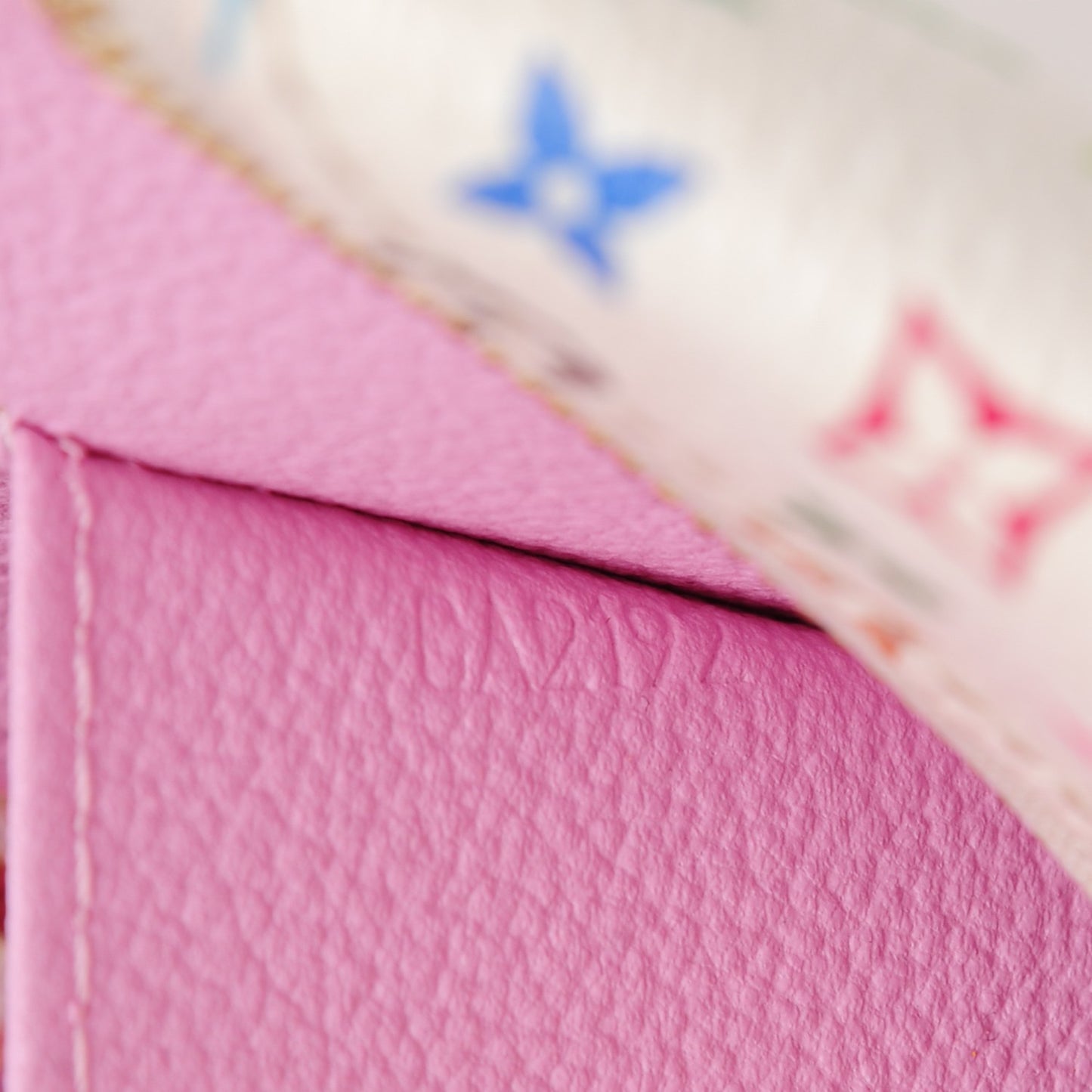 Monogram Multicolor Cosmetic Pouch White Litchi