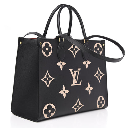 Louis Vuitton Empreinte Monogram Giant Onthego MM Black Beige 3 of 10