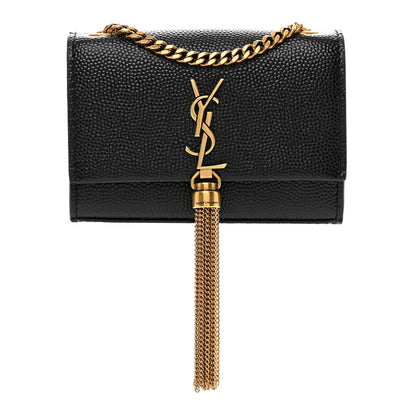 Saint Laurent Grain De Poudre Micro Classic Monogram Kate Tassel Airpods Bag Black 1 of 6