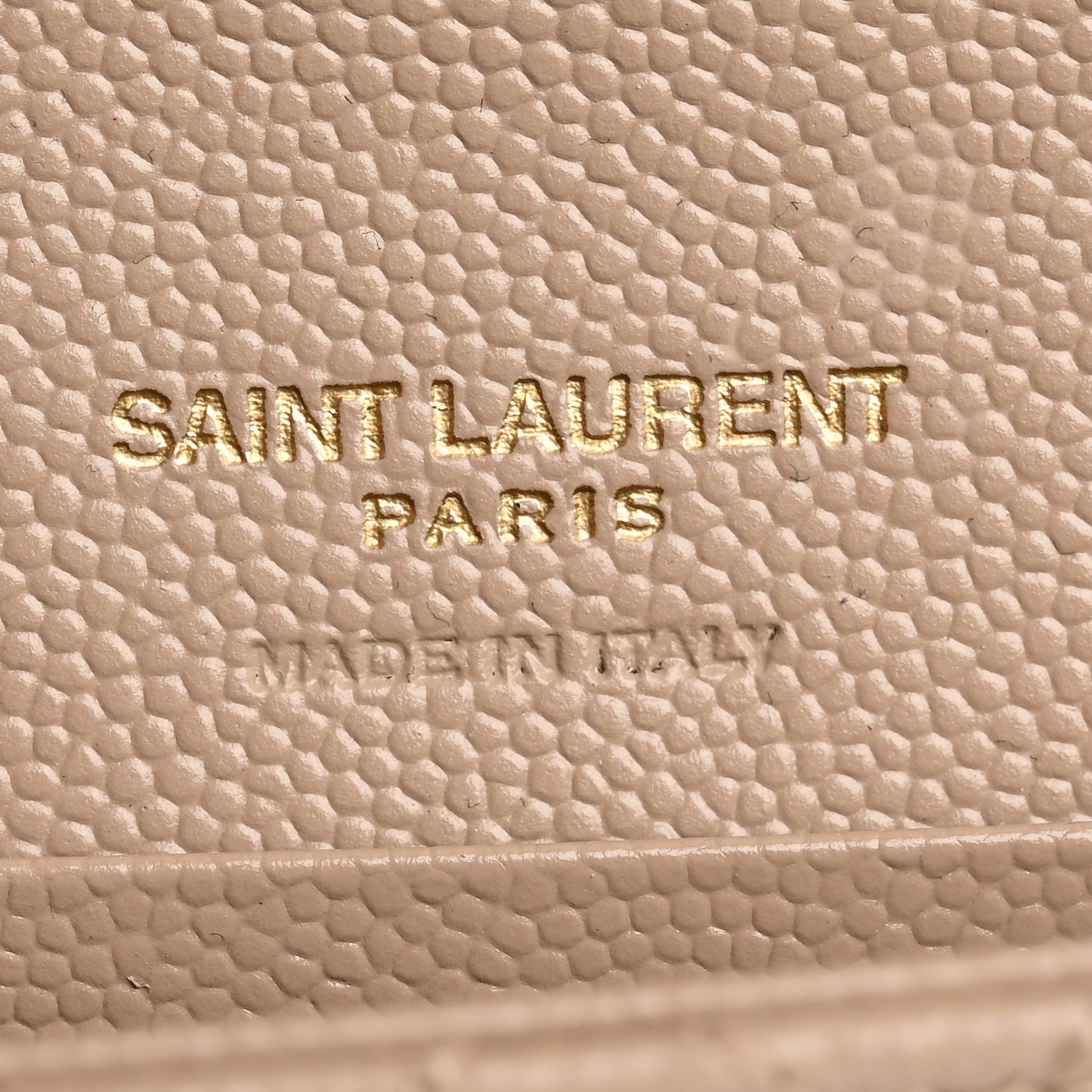 Grain De Poudre Textured Mixed Matelasse Triquilt Small Monogram Envelope Wallet Dark Beige