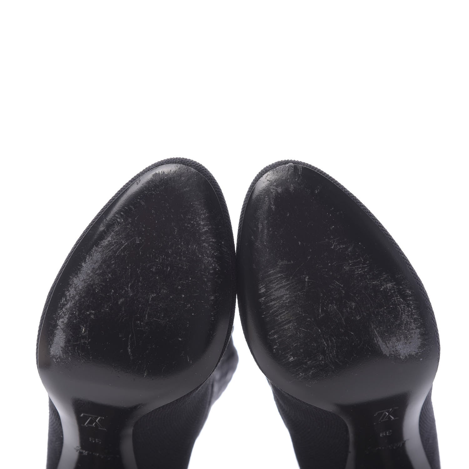 Louis Vuitton Monogram Stretch Fabric Silhouette Ankle Boots 39 Black 6 of 7