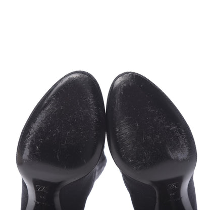 Louis Vuitton Monogram Stretch Fabric Silhouette Ankle Boots 39 Black 6 of 7