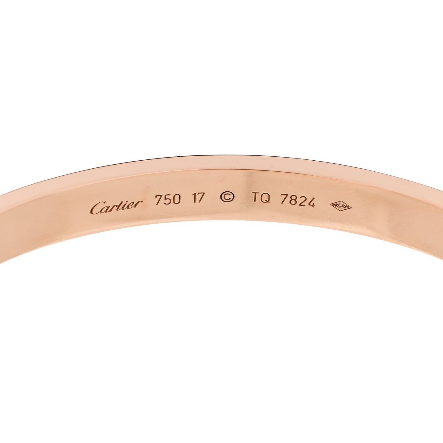18K Pink Gold LOVE Bracelet 17