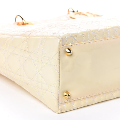 Christian Dior Patent Cannage Large Lady Dior White 8 of 13