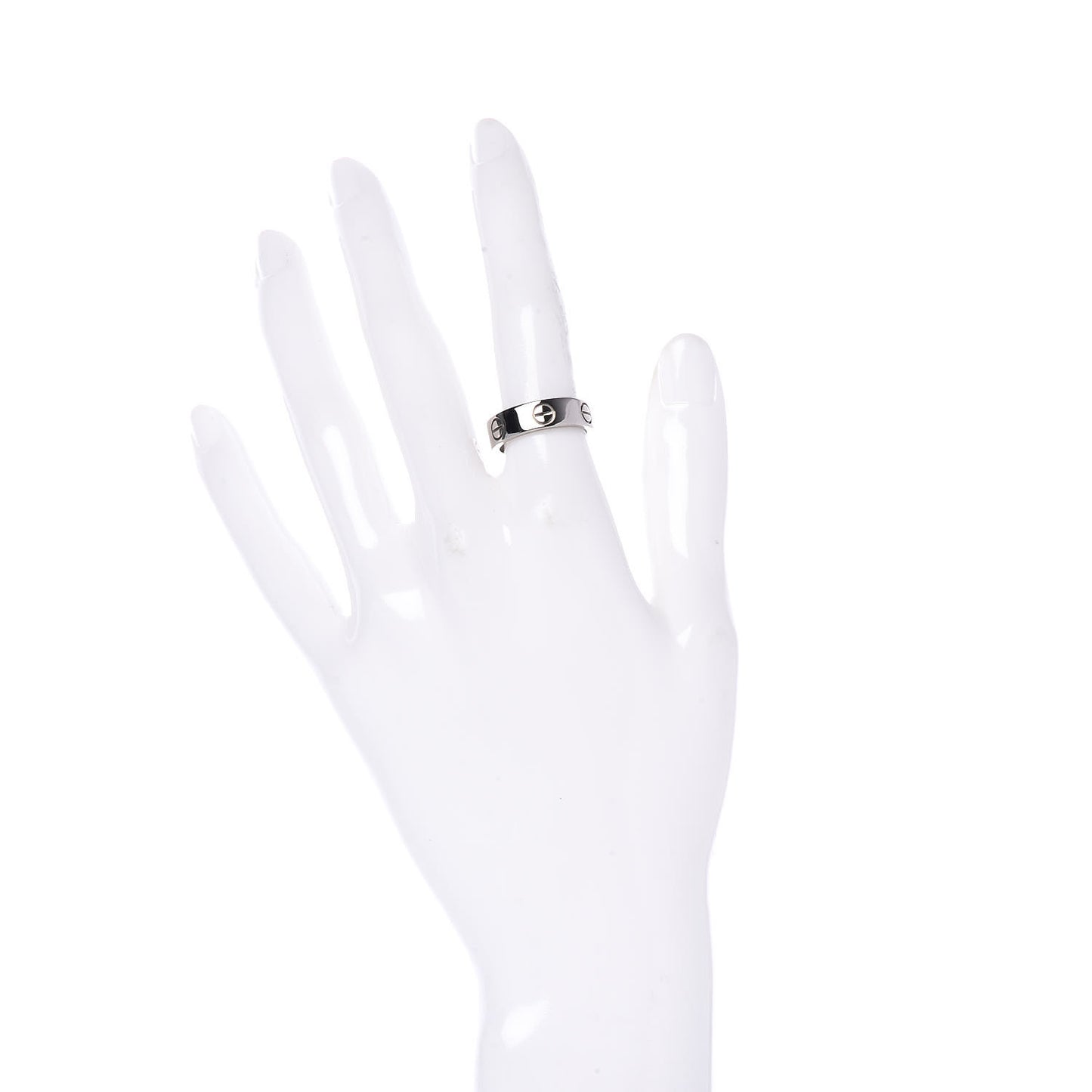 18K White Gold 5.5mm LOVE Ring 51 5.75