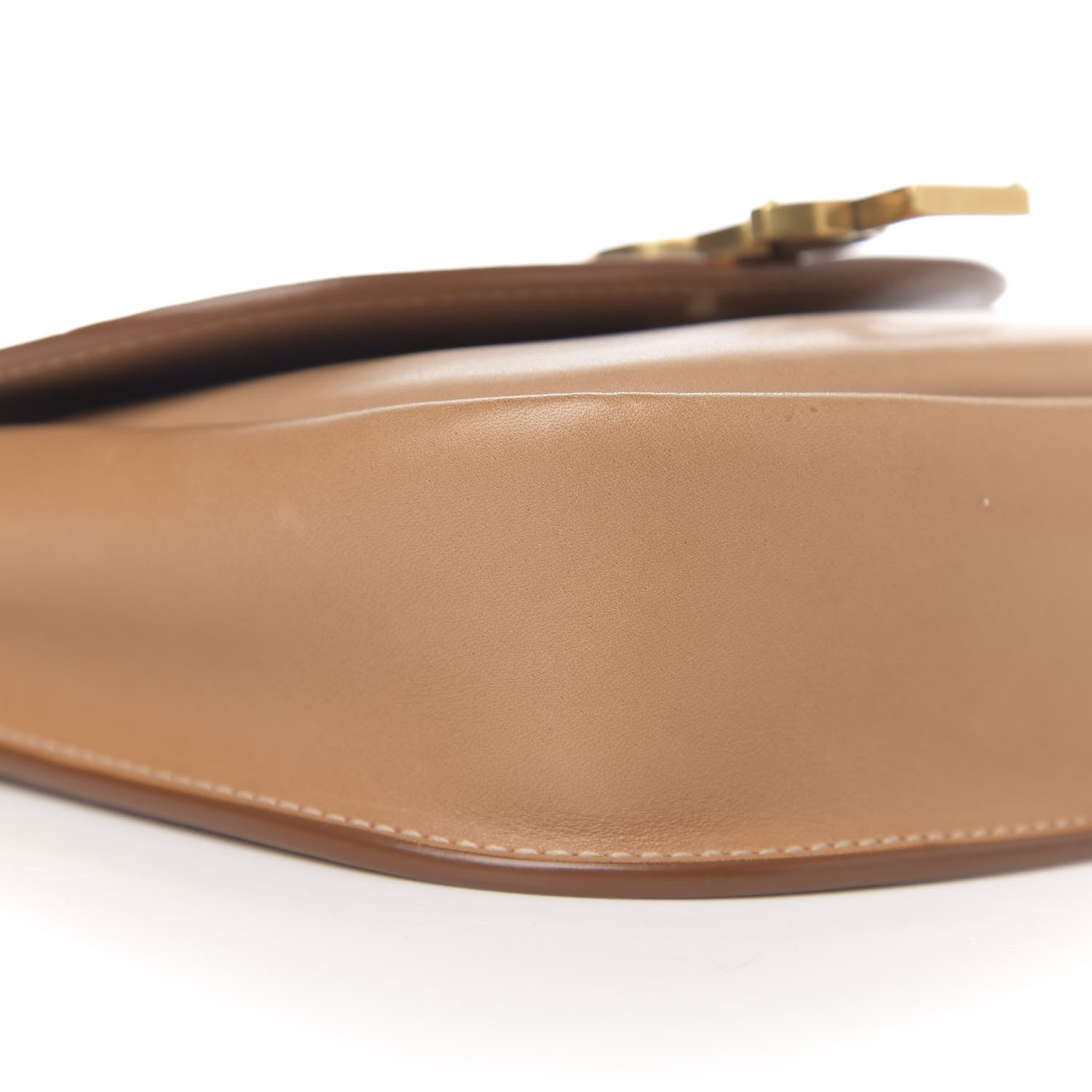 Saint Laurent Smooth Vintage Calfskin Small Kaia Satchel Brown Gold 12 of 14