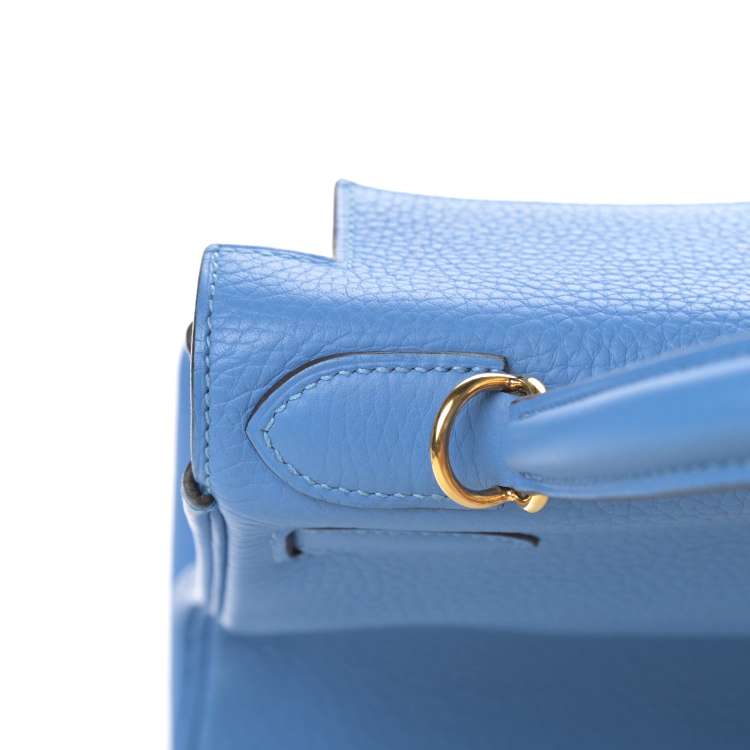 Hermes Togo Kelly Retourne 28 Bleu Paradise 10 of 42