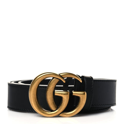 Gucci Calfskin Double G 30mm Belt 80 32 Black 1 of 6