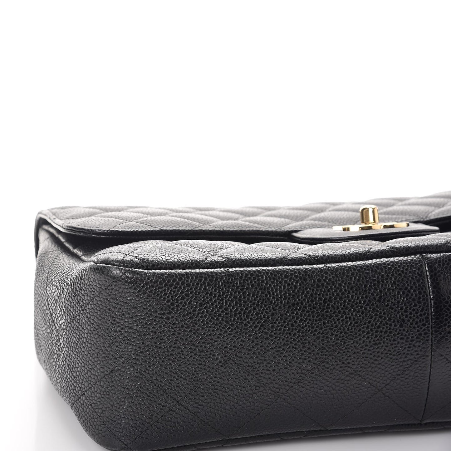 Caviar Quilted Jumbo Single Flap Black