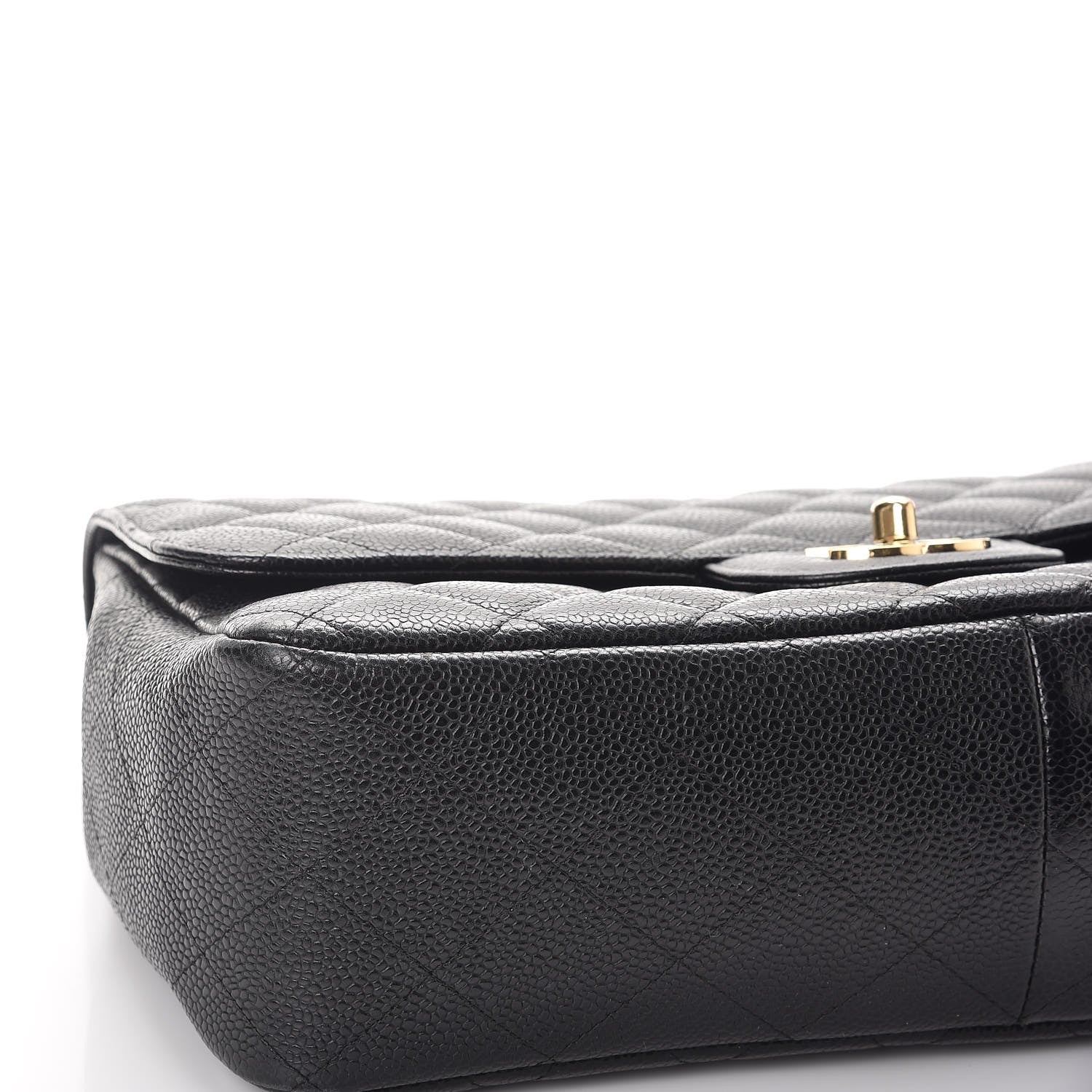 Chanel Caviar Quilted Jumbo Single Flap Black 9 of 12