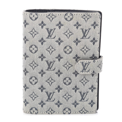 Louis Vuitton Mini Lin Small Ring Agenda Cover Blue 1 of 7