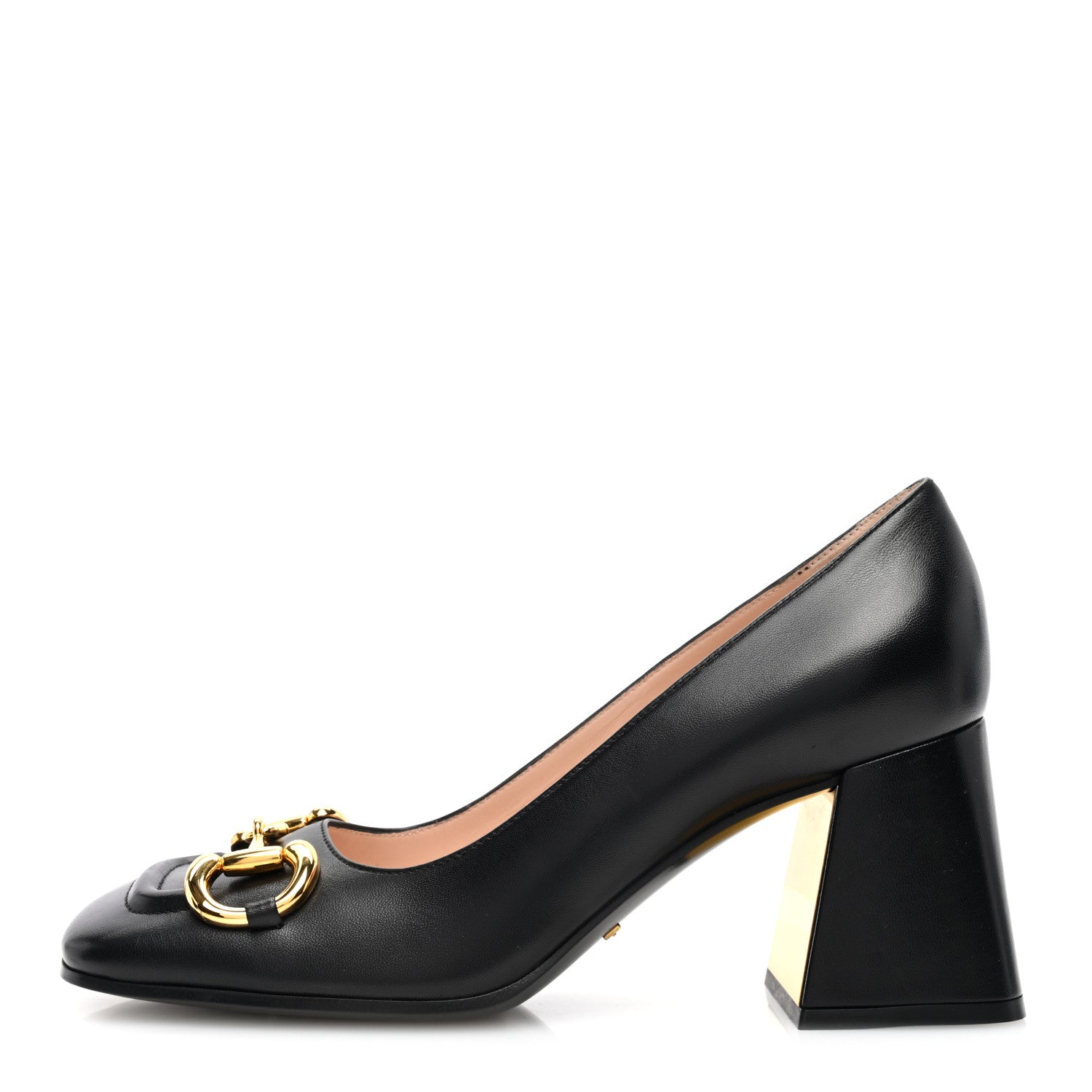Gucci Malaga Kid Horsebit 75mm Pumps 38 Black 1 of 7