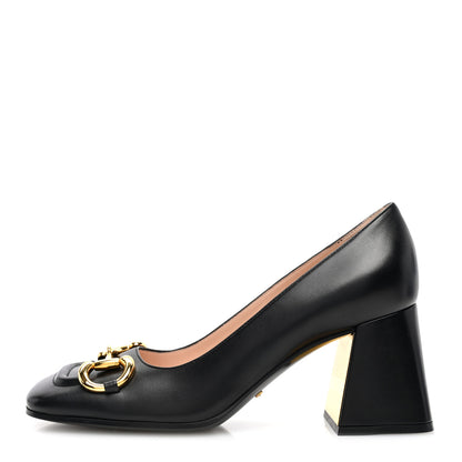 Gucci Malaga Kid Horsebit 75mm Pumps 38 Black 1 of 7