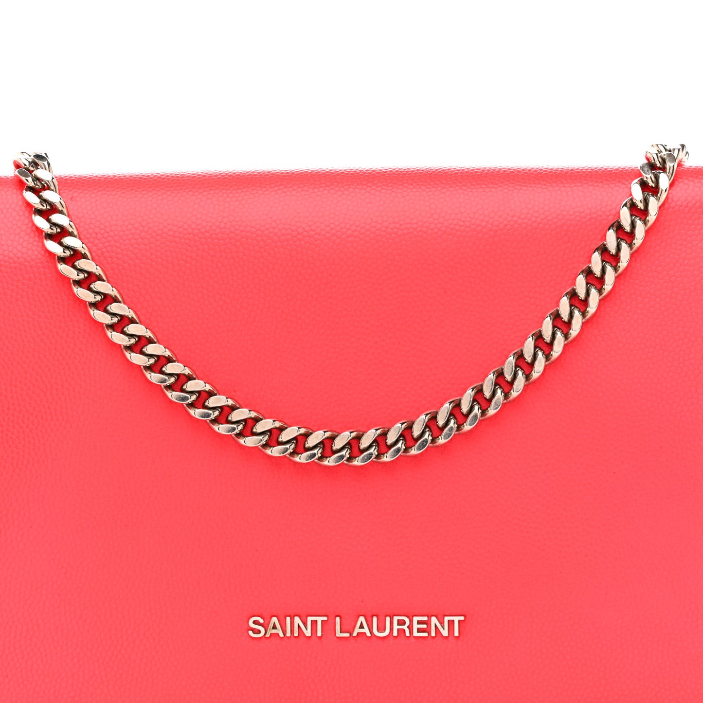 Grain de Poudre Classic Letters Chain Wallet Fuchsia