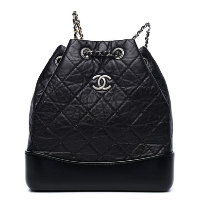 Chanel Aged Calfskin Quilted Small Gabrielle Backpack Black 1 of 4