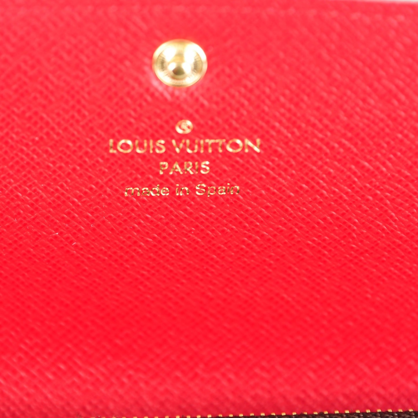 Damier Ebene Emilie Wallet Red