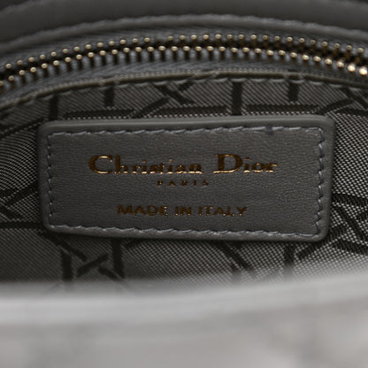Christian Dior Metallic Lambskin Cannage Mini Lady Dior Grey 6 of 11