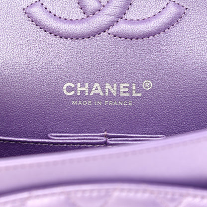 Chanel Iridescent Calfskin Quilted Medium Double Flap Purple 6 of 12