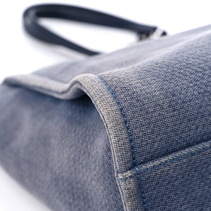 Chanel Canvas Small Deauville Tote Blue 8 of 11