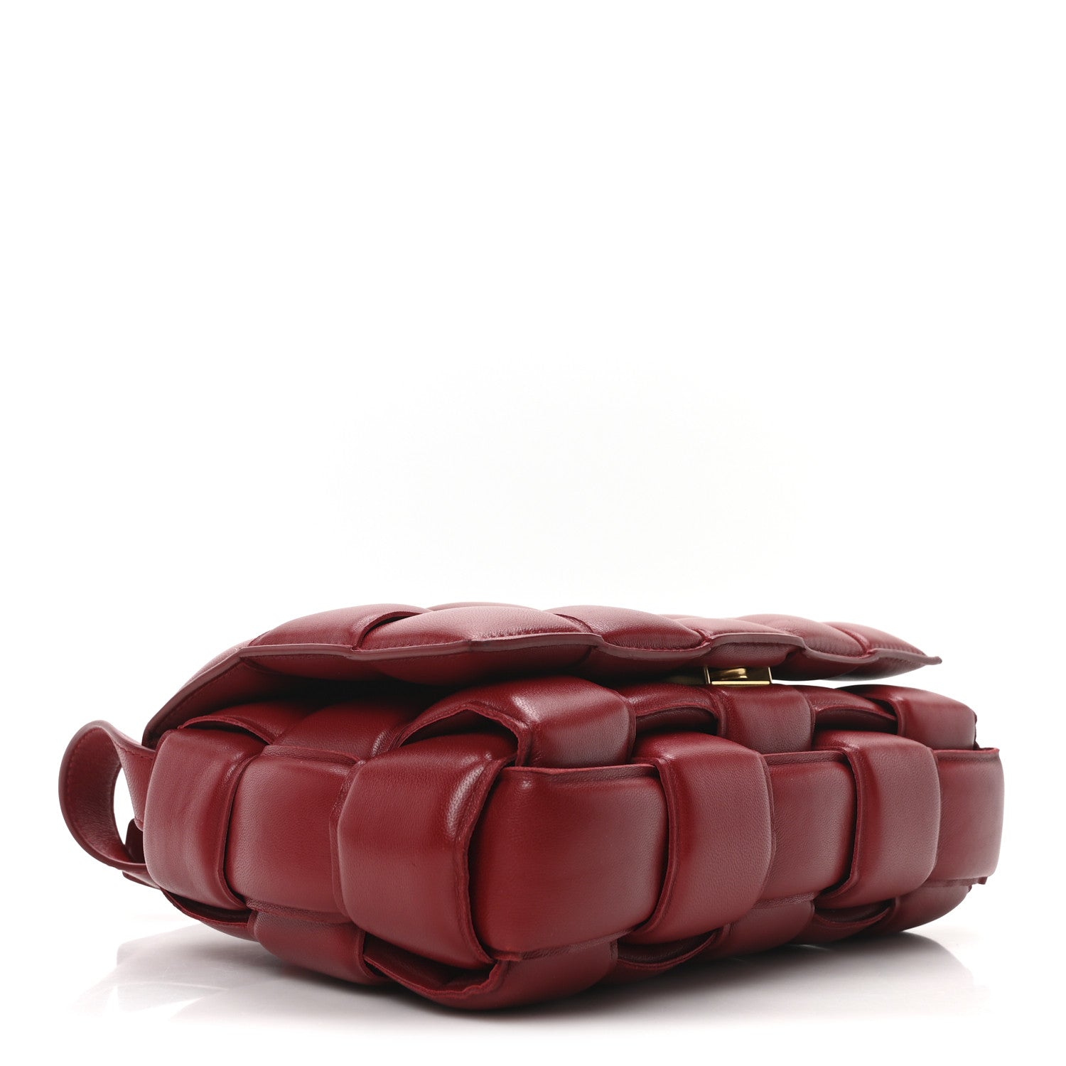 Bottega Veneta Nappa Maxi Intreccio Padded Cassette Crossbody Bag Dark Red 4 of 9