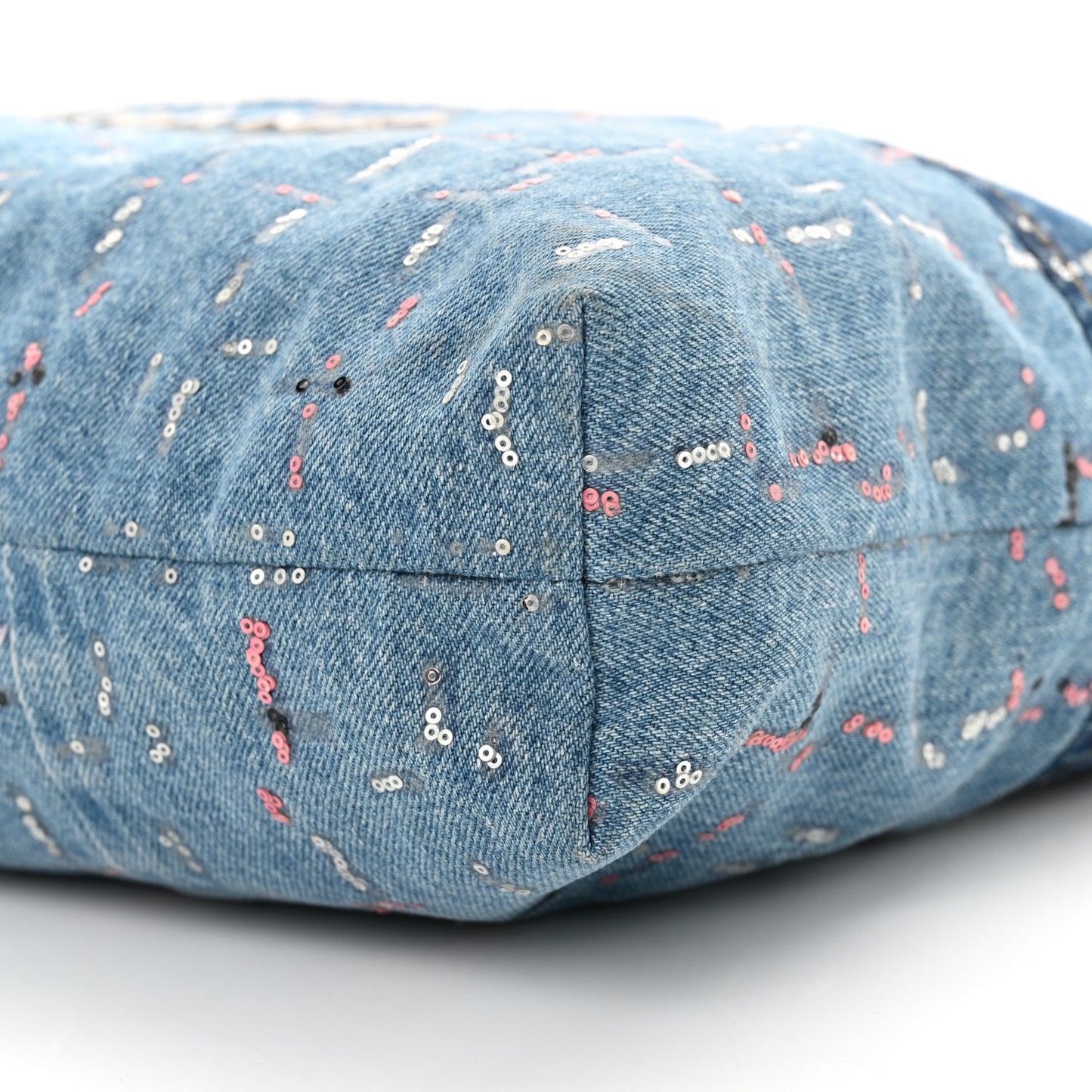 Denim Sequin Chanel 22 Blue