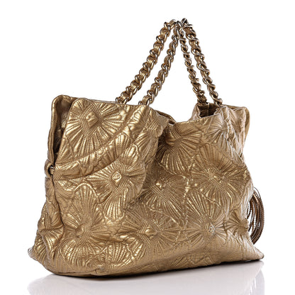 Chanel Calfskin Embroidered Ca D’Oro Tote Gold 3 of 14