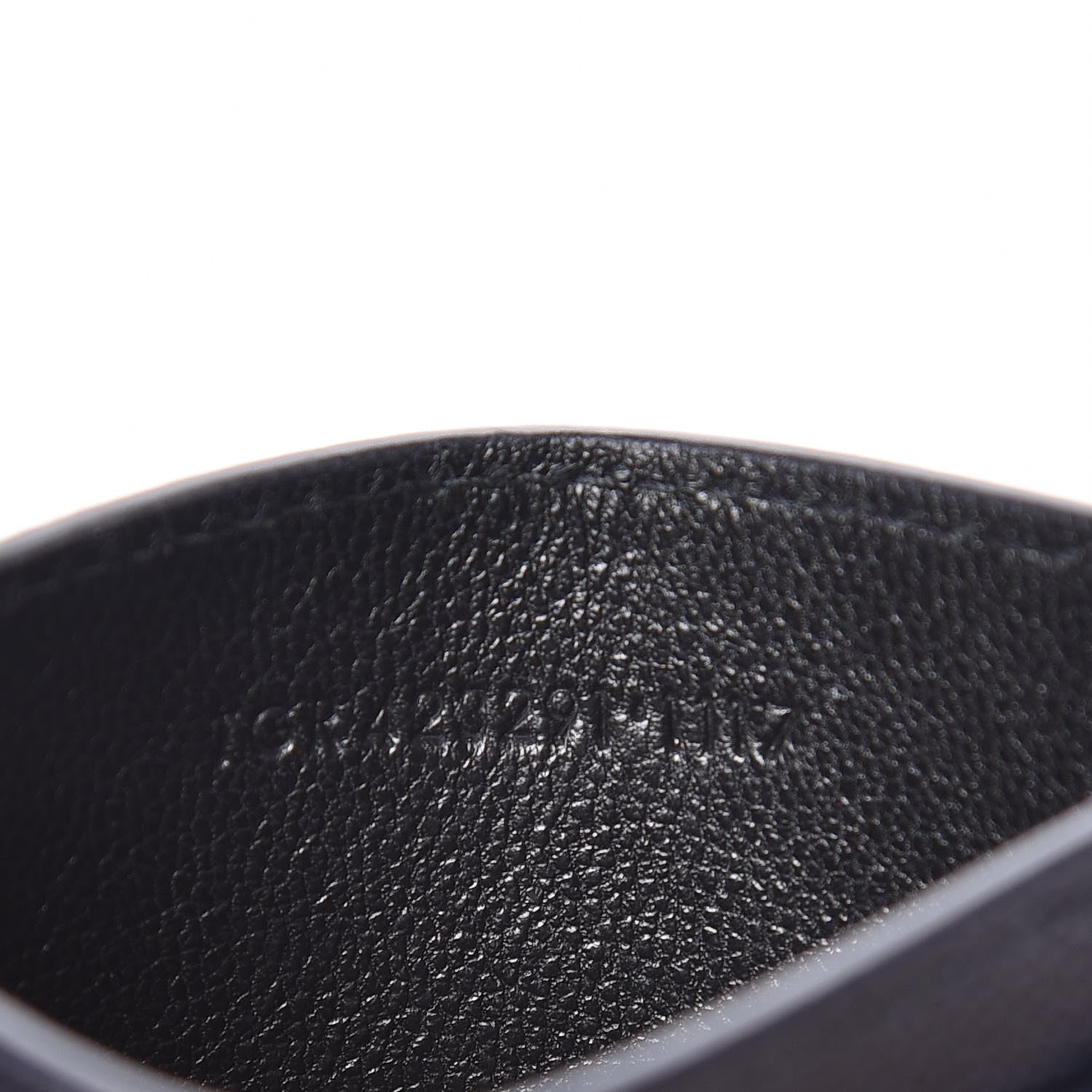 Saint Laurent Grain De Poudre Matelasse Monogram Chevron Credit Card Case Deep Marine 7 of 8