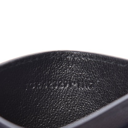 Saint Laurent Grain De Poudre Matelasse Monogram Chevron Credit Card Case Deep Marine 7 of 8