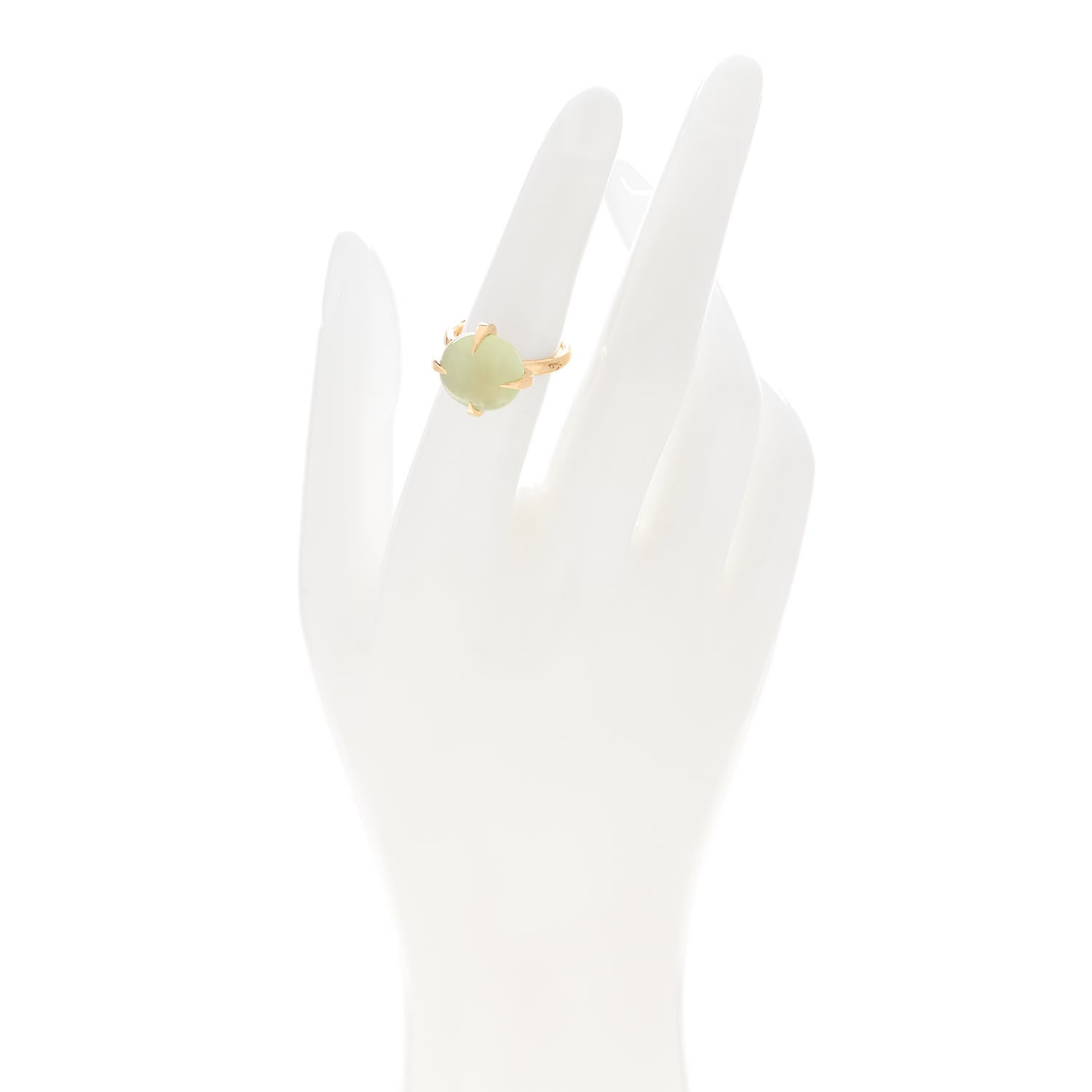 Pomellato 18K Rose Gold Prehnite Veleno Ring 50 5.5 2 of 7