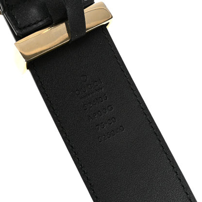 Gucci Moon Calfskin Torchon Double G 25mm Belt 75 30 Black 5 of 6