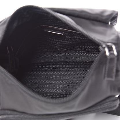 Prada Tessuto Nylon Saffiano Messenger Bag Black 5 of 10