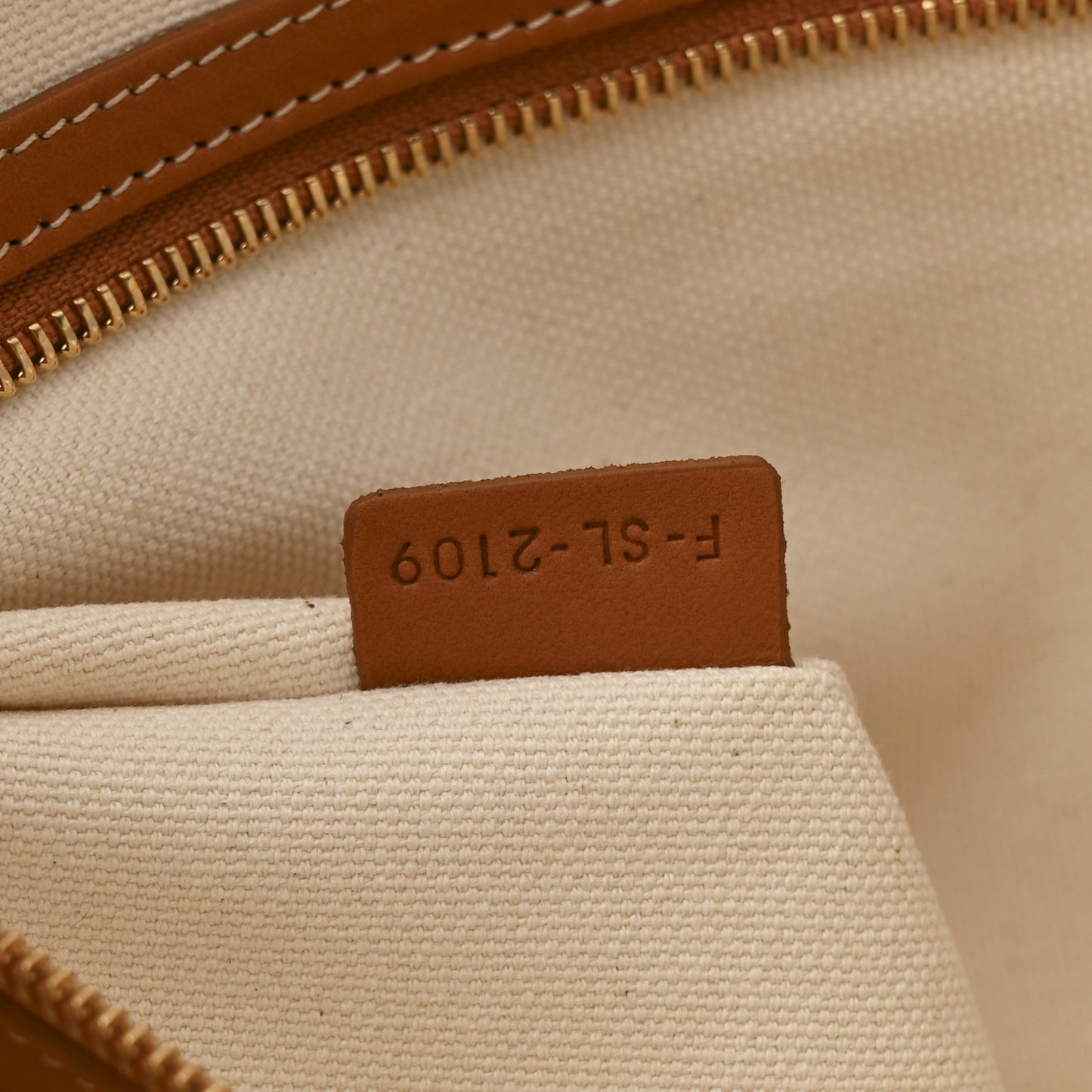Canvas Calfskin Horizontal Cabas Natural Tan