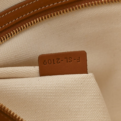 Celine Canvas Calfskin Horizontal Cabas Natural Tan 7 of 11