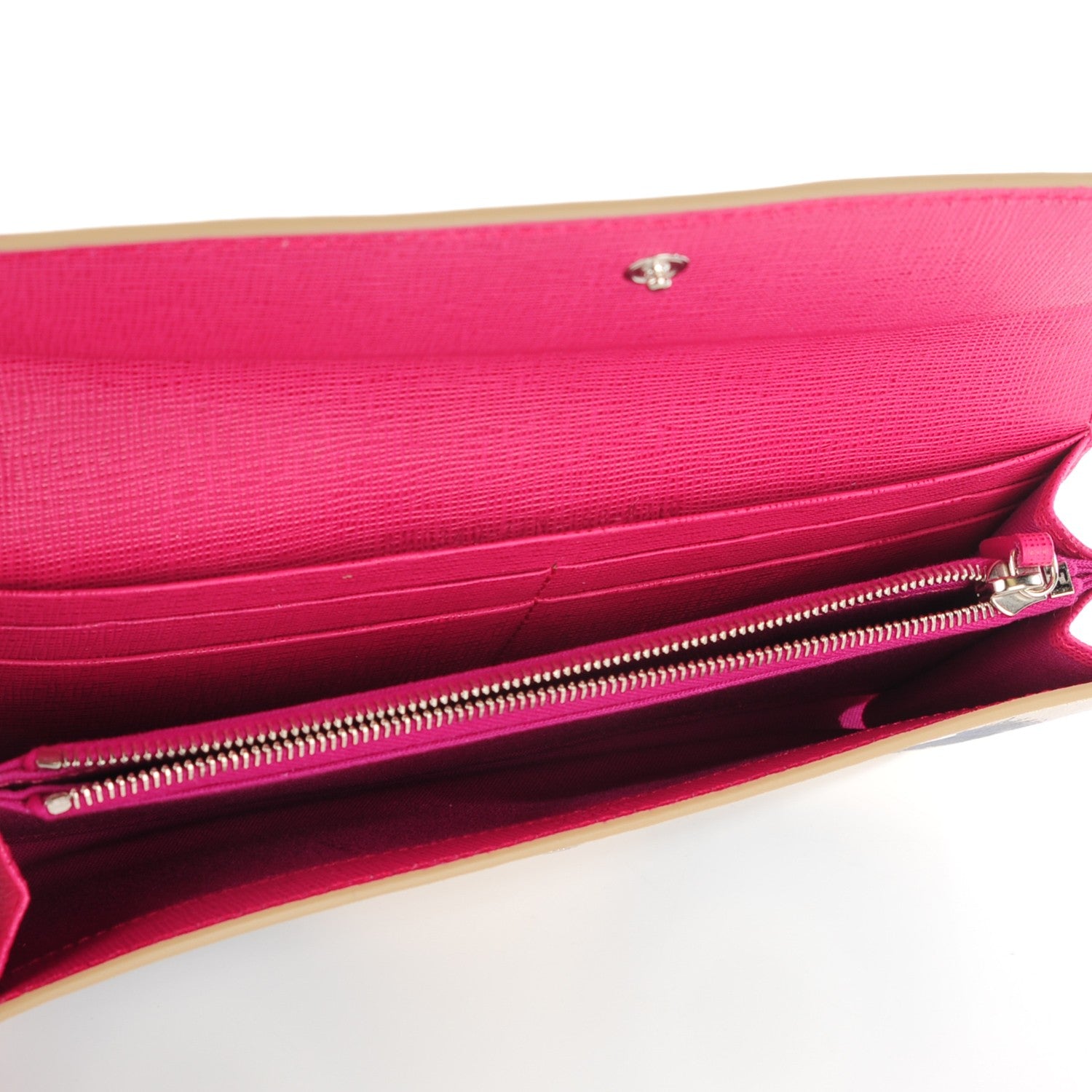 Fendi Vitello Elite Crystal Eye Monster Simply Continental Wallet Bellini Multicolor 5 of 9