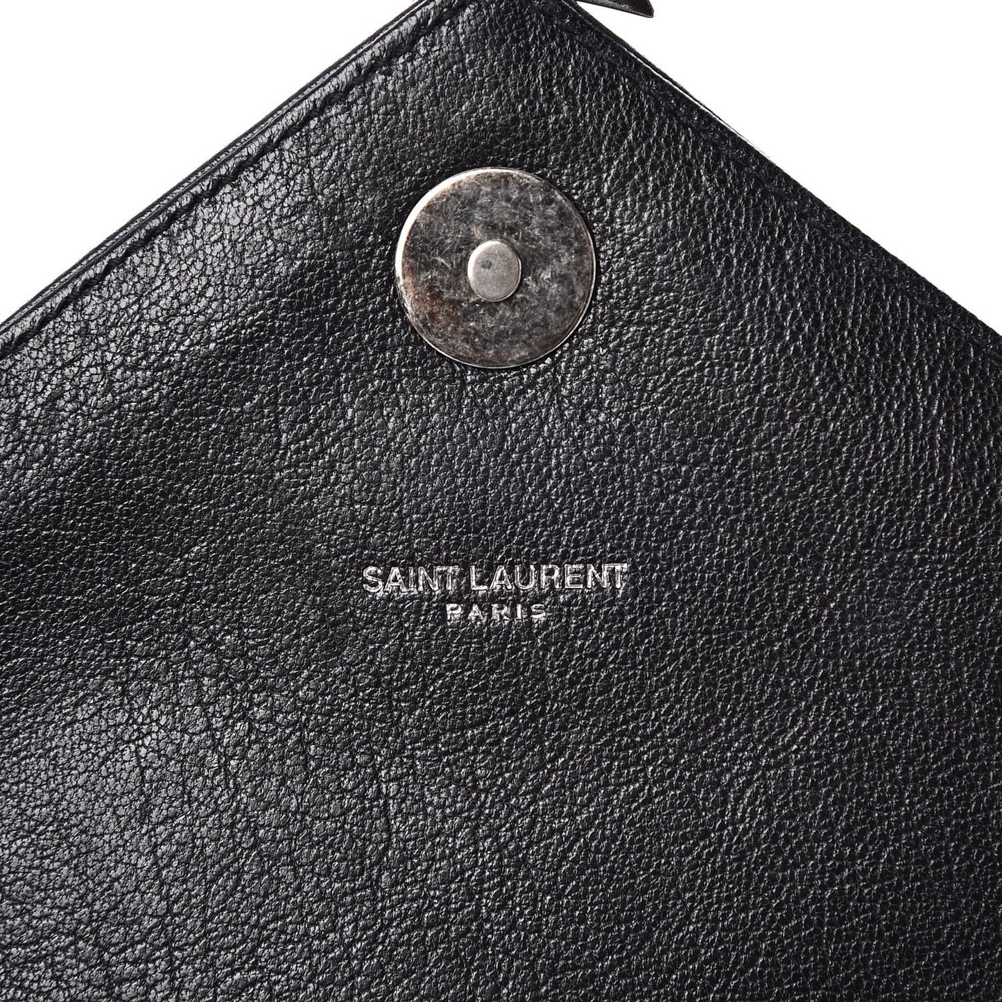 Sheepskin Matelasse Chevron Monogram Large College Satchel Black