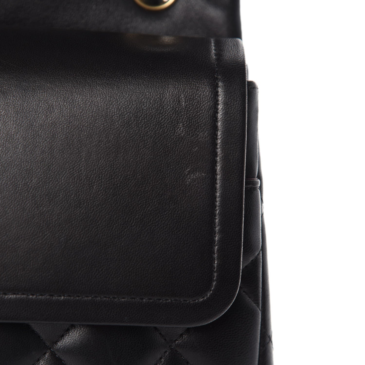 Chanel Lambskin Quilted Jumbo Double Flap Black 12 of 16