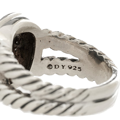 David Yurman Sterling Silver Diamond Black Orchid 11mm Albion Ring 57 8 5 of 5