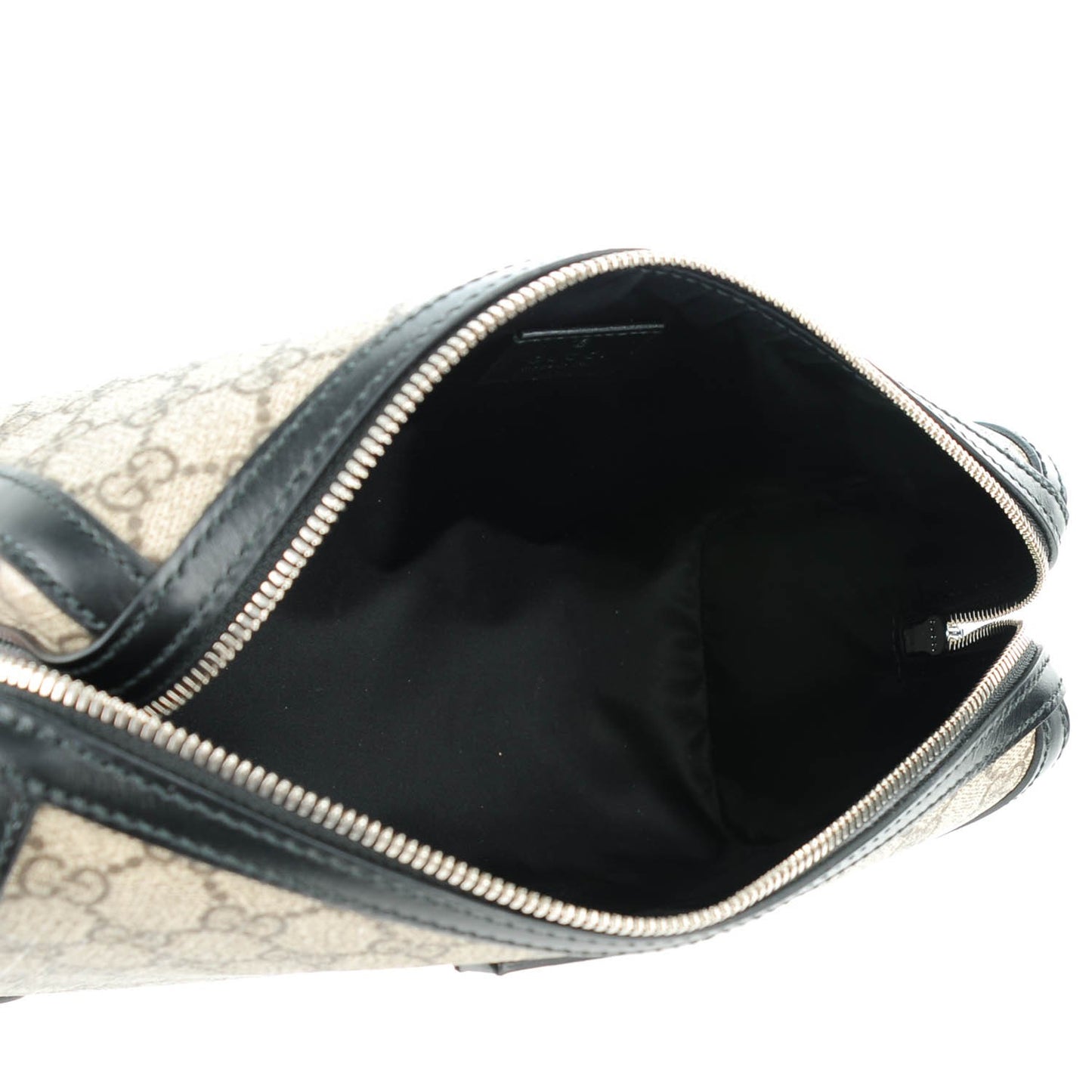 GG Supreme Monogram Toiletry Case Black