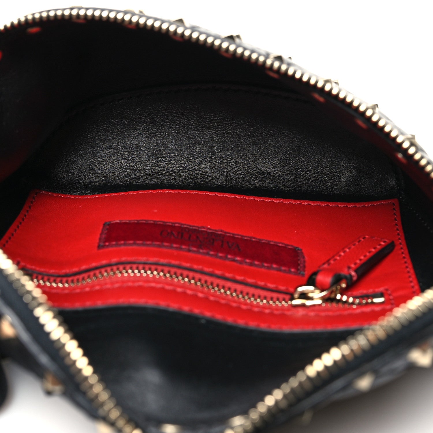 Valentino Garavani Lambskin Rockstud Spike Belt Bag 85 Black 5 of 9