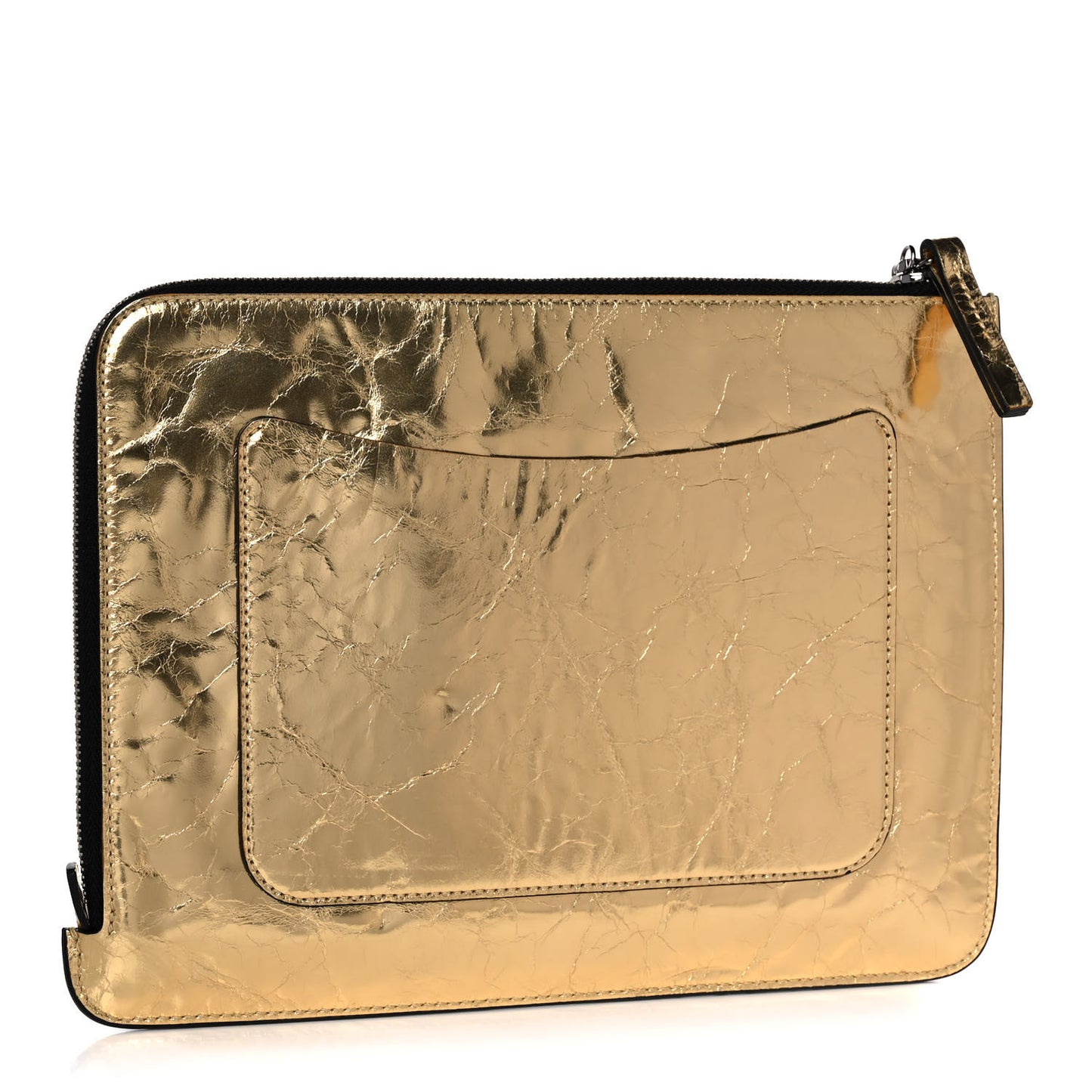 Metallic Lambskin Medium Je Ne Suis Pas En Solde Pouch Clutch Gold